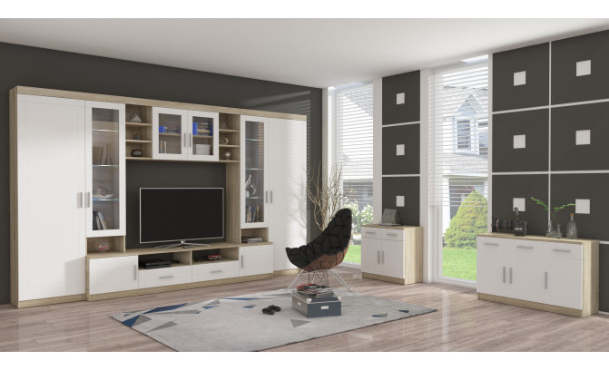 Sekcija PARIS WH 01 White Mat/Dab Sanoma